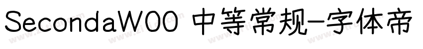 SecondaW00 中等常规字体转换